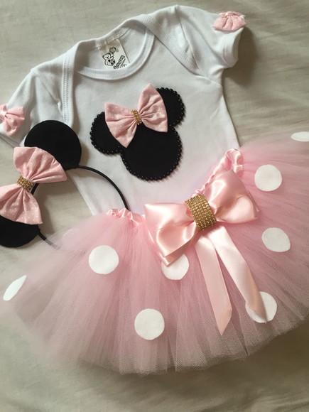 Fantasia Minnie Rosa com Preto