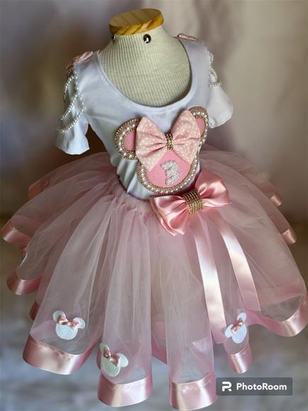 Minnie Fantasia Infantil Rosa