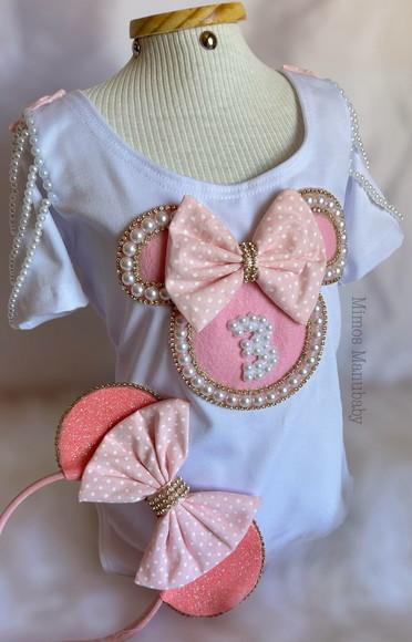 Minnie Fantasia Infantil Rosa