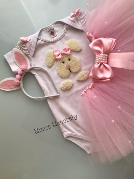 Roupa de Coelhinha Páscoa