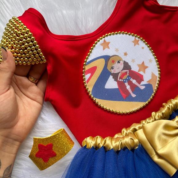 Vestido da Mulher Marvilha Super Heroina Marvel