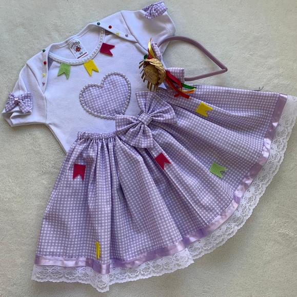 Vestido de Quadrilha Caipira Menina