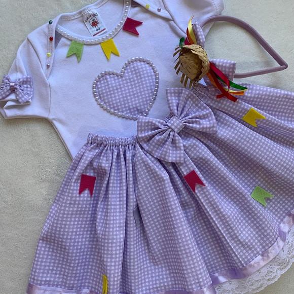 Vestido de Quadrilha Caipira Menina
