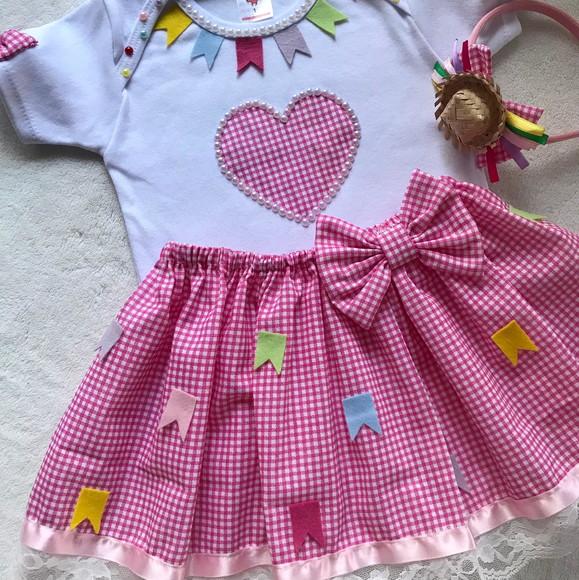 Vestido Festa Junina Infantil Quadrilha