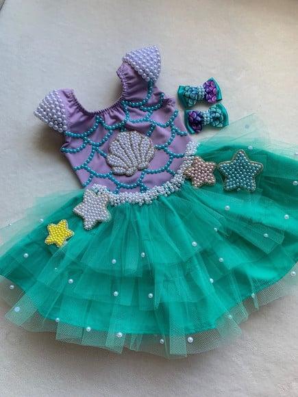 Vestido Fundo do Mar Sereia