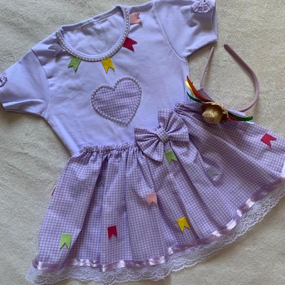 Vestido Festa Junina Infantil Quadrilha
