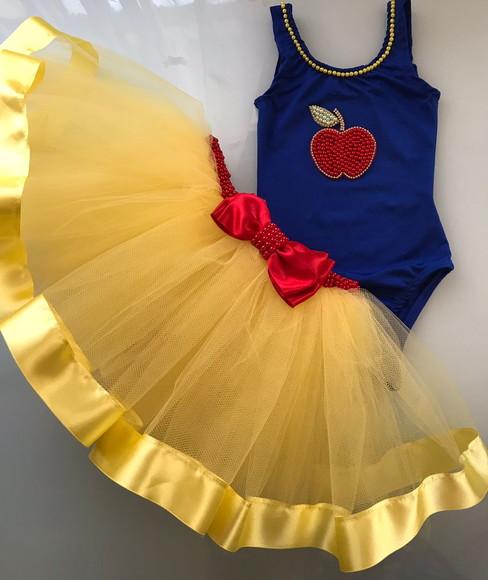 Vestido Infantil Fantasia Branca de Neve