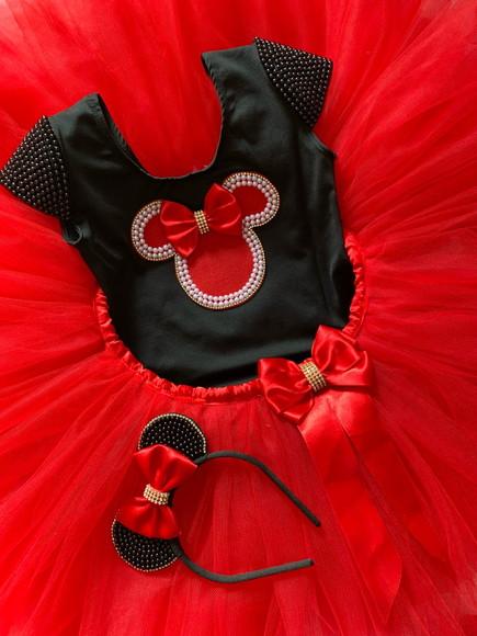 Vestido Minnie Vermelho Menina