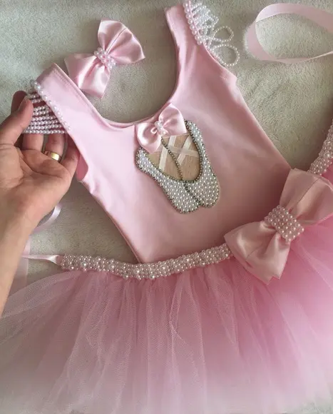 Bailarina Fantasia Tutu Rosa