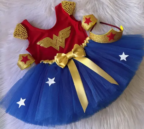 Conjunto Mulher Maravilha Infantil