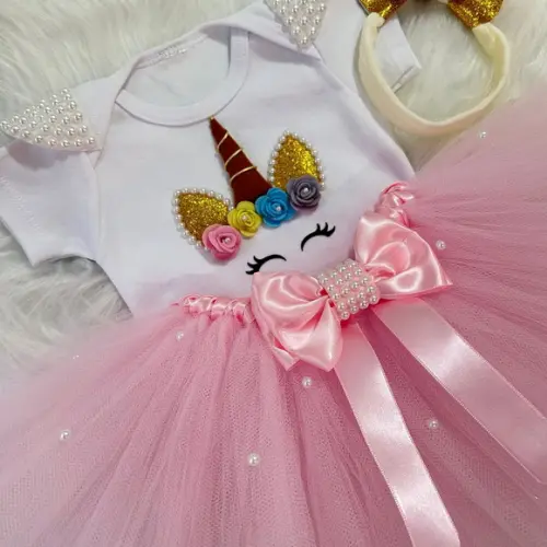 Conjunto Tutu do Unicornio - Roupa de Festa Personalizada