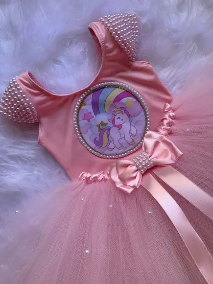 Conjunto Unicornio Roupa de Festa Personalizada