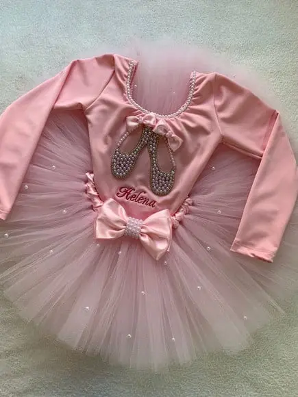 Fantasia Bailarina Manga Longa Tutu de Bale