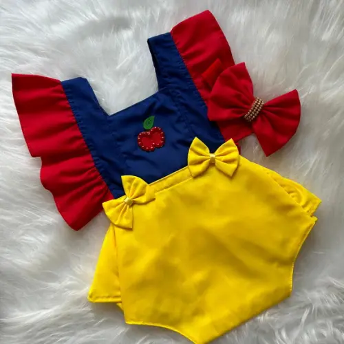 Fantasia Branca de Neve Romper