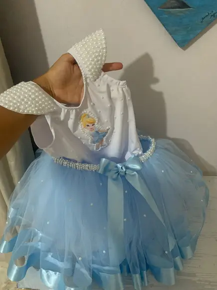 Fantasia Cinderela Menina Infantil Aniversario