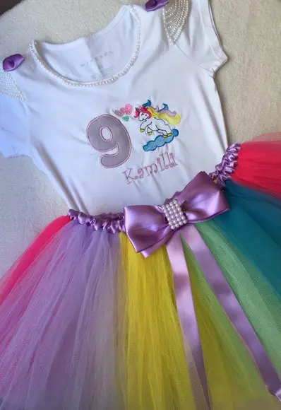 Fantasia Colorida Tutu Unicornio Infantil