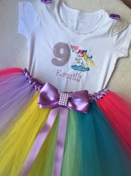 Fantasia Colorida Tutu Unicornio Infantil