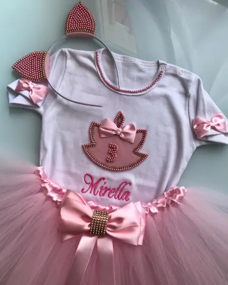 Fantasia de Gatinha Infantil Rosa