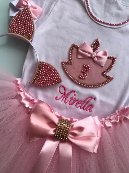Fantasia de Gatinha Infantil Rosa