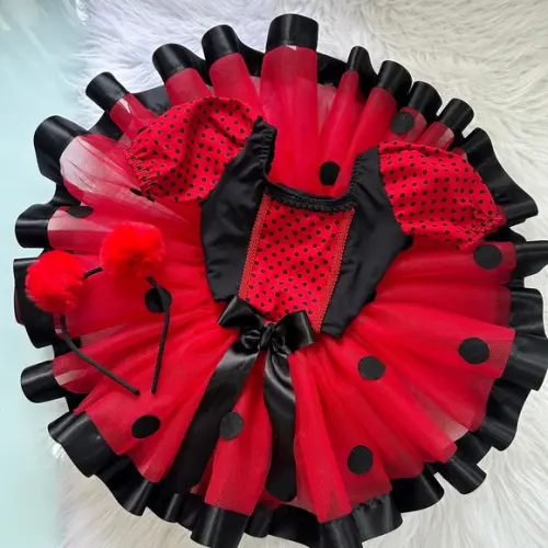 Fantasia Joaninha Infantil Tutu