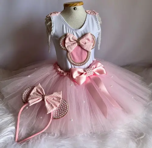 Fantasia Minnie Infantil Vestido Disney