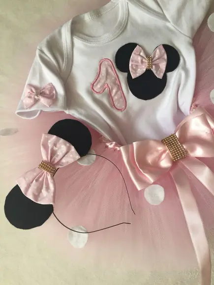 Fantasia Minnie Luxo Rosa ou Vermelha