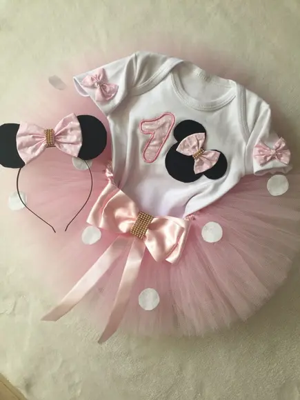 Fantasia Minnie Luxo Rosa ou Vermelha