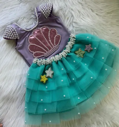 Fantasia Sereia Concha Infantil