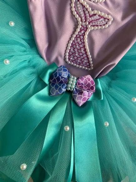 Fantasia Sereia Vestido Concha Infantil