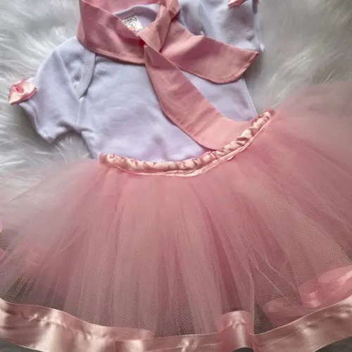 Fantasia Ursa Bailarina Rosa Tutu
