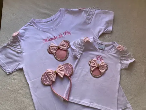 Kit Blusa Mãe e Filha da Minnie