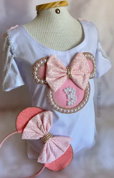 Minnie Fantasia Infantil Rosa