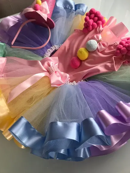 Palhacinha Circo Fantasia Menina Roupa de Circo Rosa