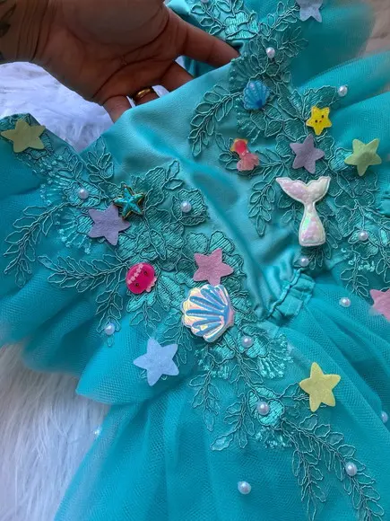 Romper Fundo do Mar Sereia Infantil