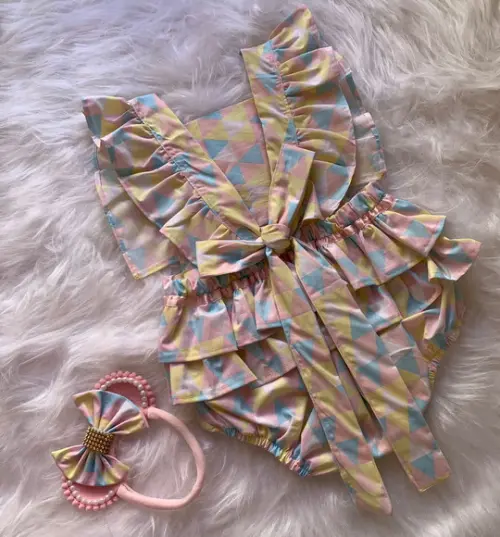 Romper Minnie Rosa Saia de Tutu Jardineira Minnie