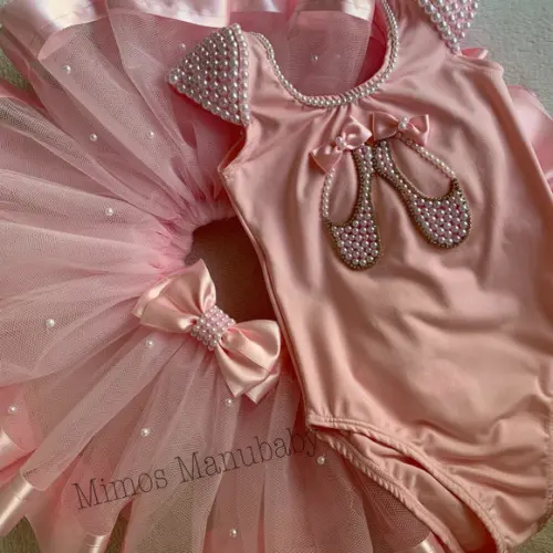 Roupa de Ballet Infantil com Tutu Fantasia