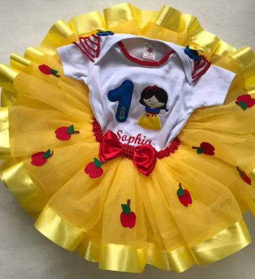 Vestido Branca de Neve Body e Saia