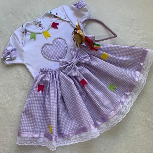Vestido de Quadrilha Caipira Menina