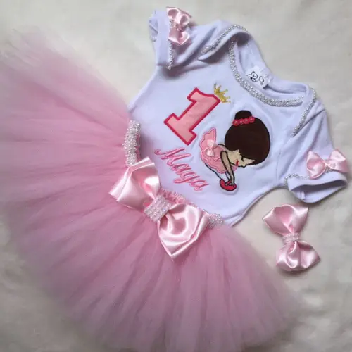 Vestido Fantasia Infantil de Festa Tema Bailarina Rosa