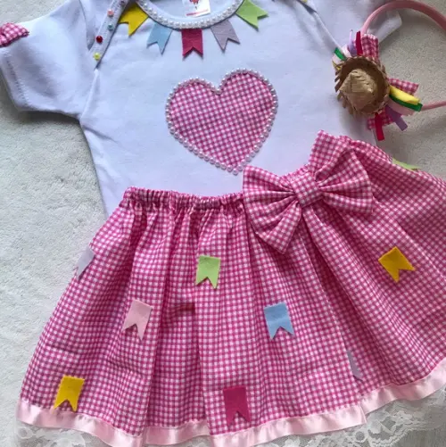 Vestido Festa Junina Infantil Quadrilha