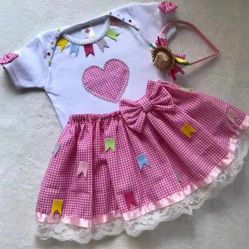 Vestido Festa Junina Infantil Quadrilha