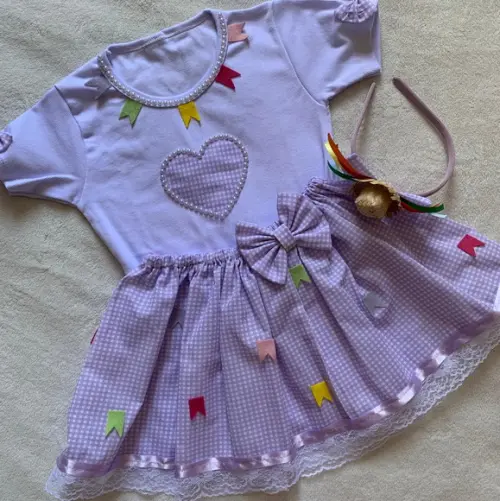 Vestido Festa Junina Infantil Quadrilha