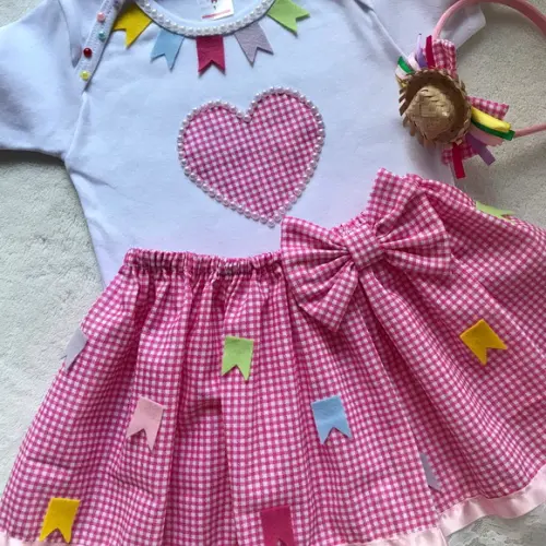 Vestido Festa Junina Infantil Quadrilha