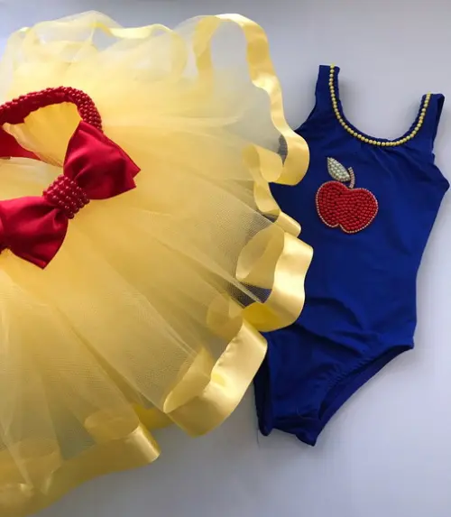 Vestido Infantil Fantasia Branca de Neve