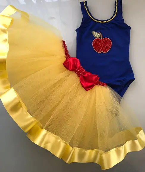 Vestido Infantil Fantasia Branca de Neve