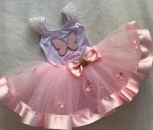 Vestido Jardim das Borboletas Saia e Body