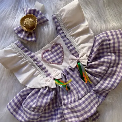 Vestido Junino Jardineira de Quadrilha
