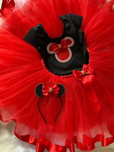 Vestido Minnie Vermelho Menina