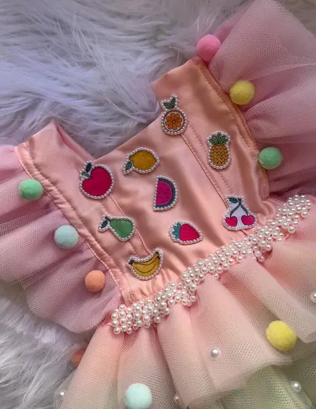Vestido Quitandinha Tema Frutinhas Infantil