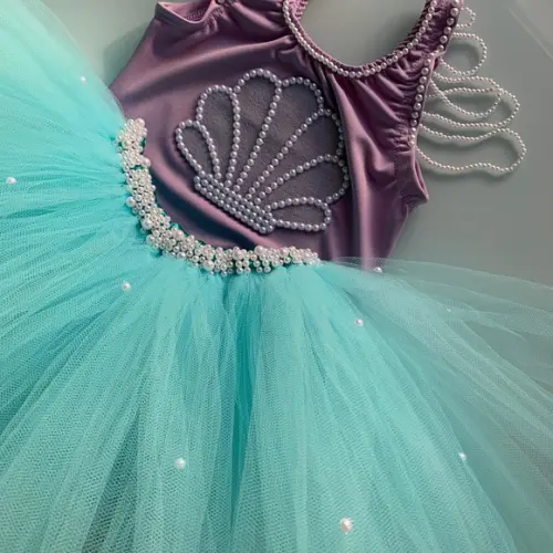 Vestido Sereia Ariel Fundo do Mar